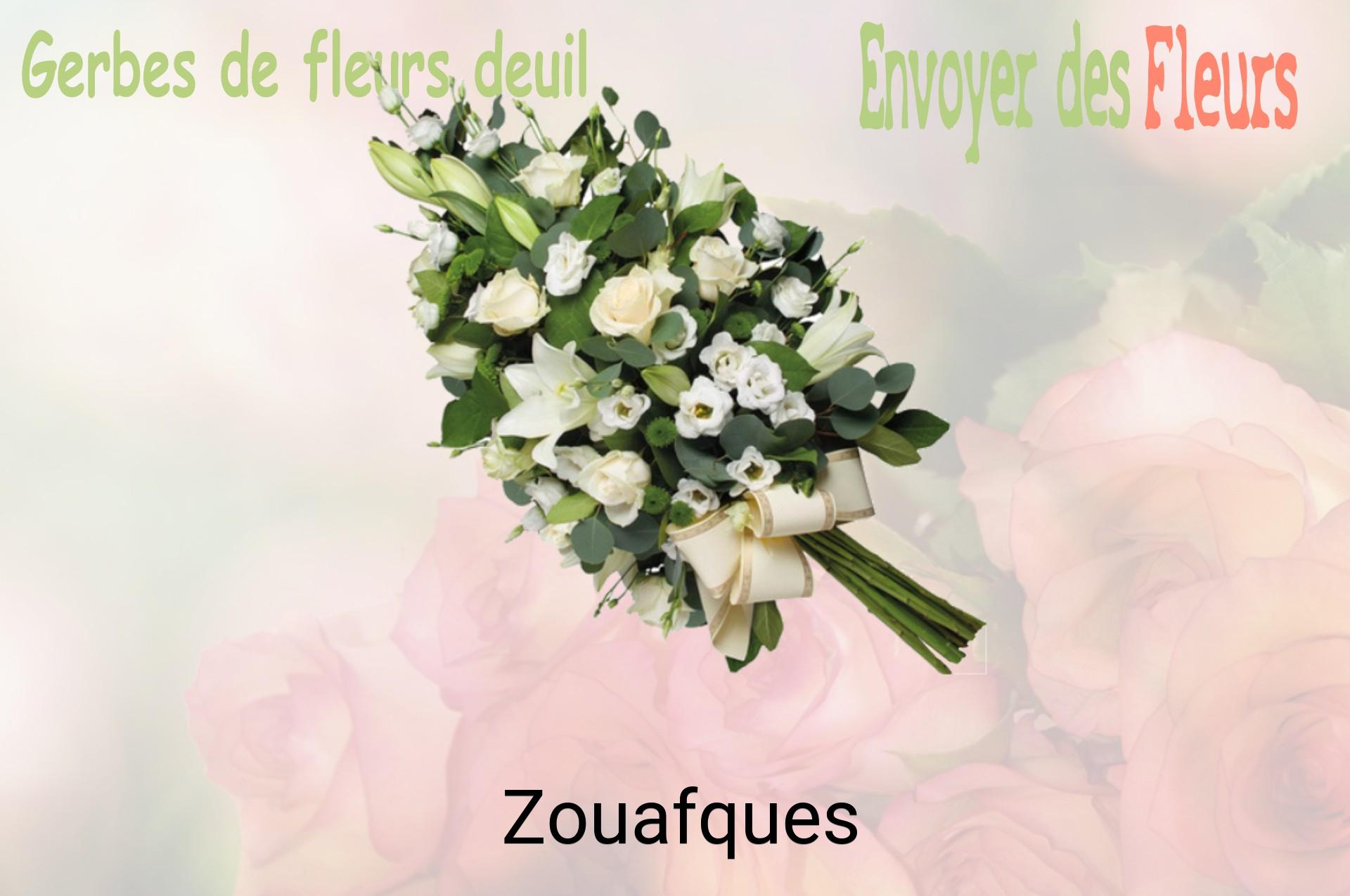 Gerbe de fleurs de deuil livrée à Zouafques